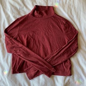 Red turtleneck long sleeve